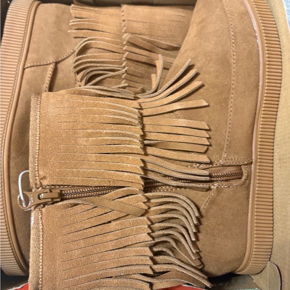 Cat & Jack Brown Fringe Kids Boots